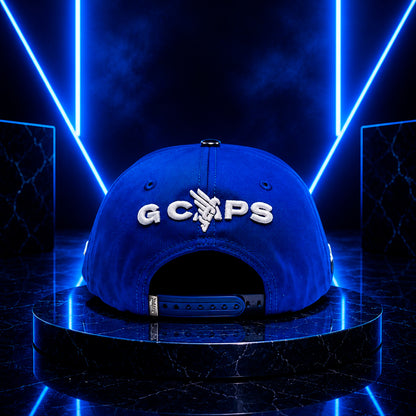 Gorra dominicana GCAPS Licey RD azul y blanco con bordado RD 3D – foto 4