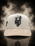 Gorra dominicana GCAPS White Coconut blanca crema con bordado RD